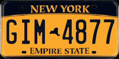 NY license plate GIM4877
