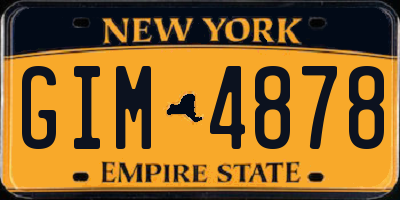 NY license plate GIM4878
