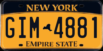 NY license plate GIM4881
