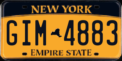 NY license plate GIM4883