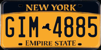 NY license plate GIM4885