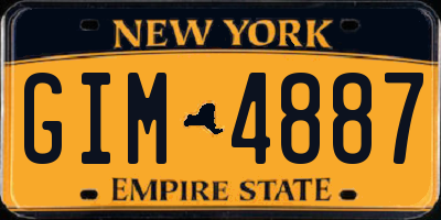 NY license plate GIM4887