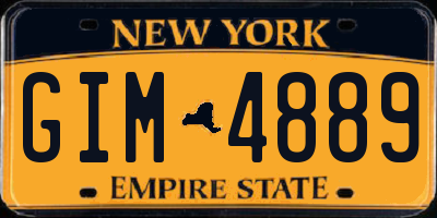 NY license plate GIM4889