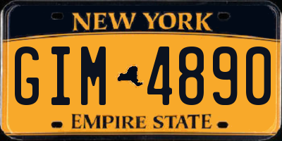 NY license plate GIM4890