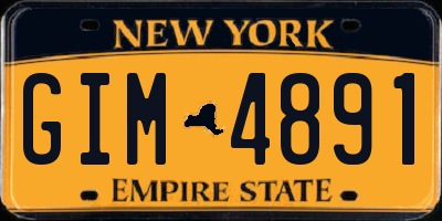 NY license plate GIM4891