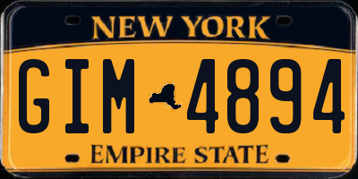 NY license plate GIM4894