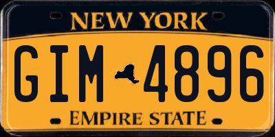NY license plate GIM4896