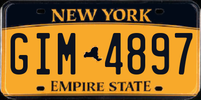 NY license plate GIM4897