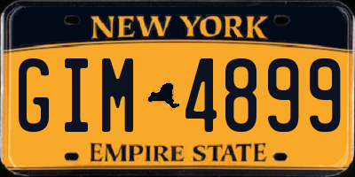 NY license plate GIM4899