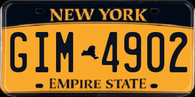 NY license plate GIM4902