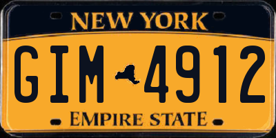 NY license plate GIM4912