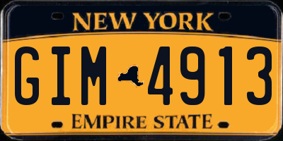 NY license plate GIM4913