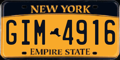 NY license plate GIM4916