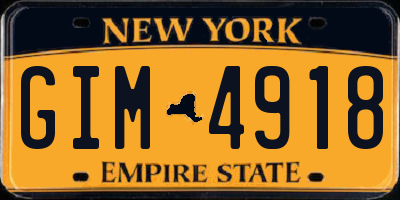 NY license plate GIM4918