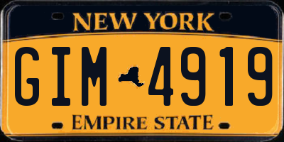 NY license plate GIM4919