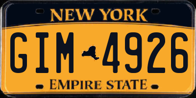 NY license plate GIM4926