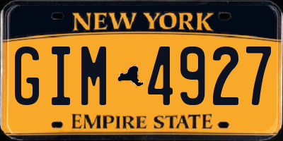 NY license plate GIM4927
