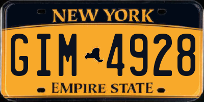 NY license plate GIM4928