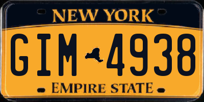 NY license plate GIM4938