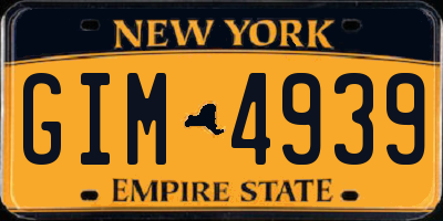 NY license plate GIM4939