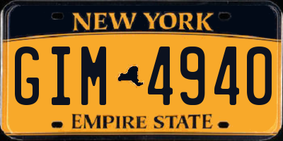 NY license plate GIM4940