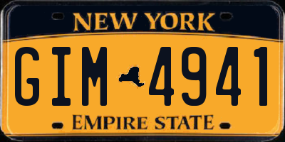 NY license plate GIM4941