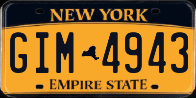 NY license plate GIM4943