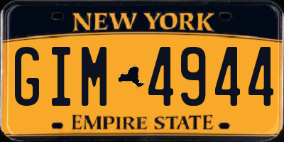 NY license plate GIM4944