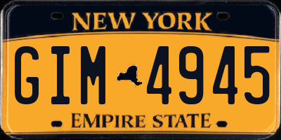 NY license plate GIM4945