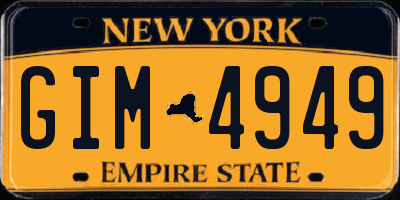 NY license plate GIM4949