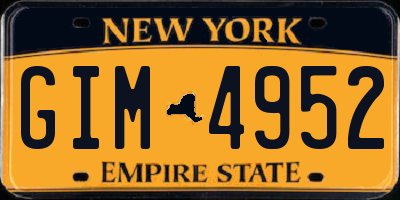 NY license plate GIM4952