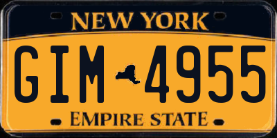 NY license plate GIM4955