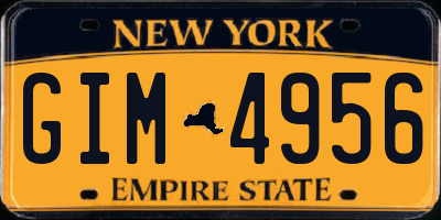 NY license plate GIM4956