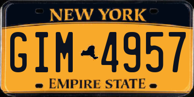 NY license plate GIM4957