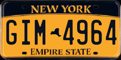 NY license plate GIM4964