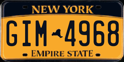 NY license plate GIM4968