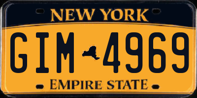 NY license plate GIM4969
