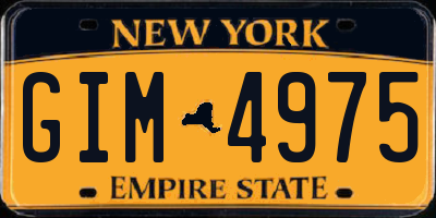 NY license plate GIM4975