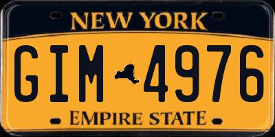 NY license plate GIM4976