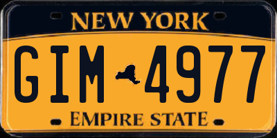 NY license plate GIM4977