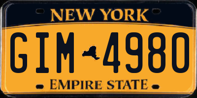 NY license plate GIM4980