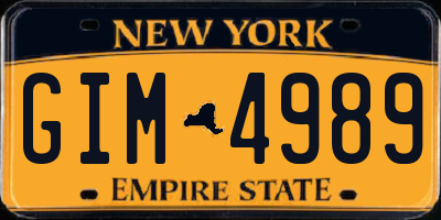 NY license plate GIM4989