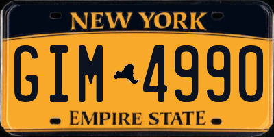 NY license plate GIM4990