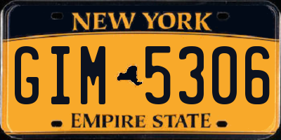 NY license plate GIM5306