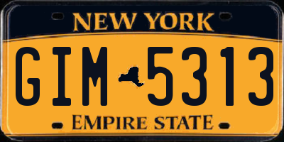 NY license plate GIM5313