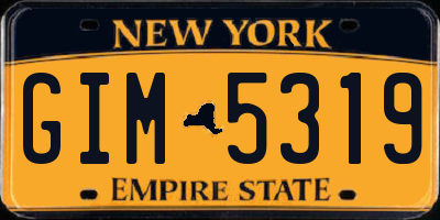 NY license plate GIM5319