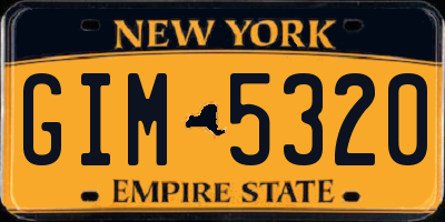 NY license plate GIM5320