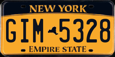 NY license plate GIM5328