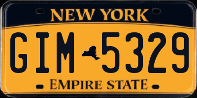 NY license plate GIM5329