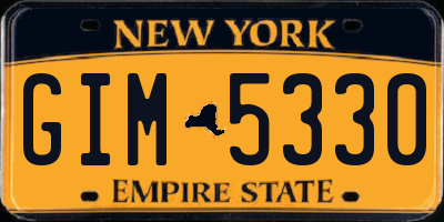 NY license plate GIM5330